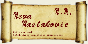 Neva Maslaković vizit kartica